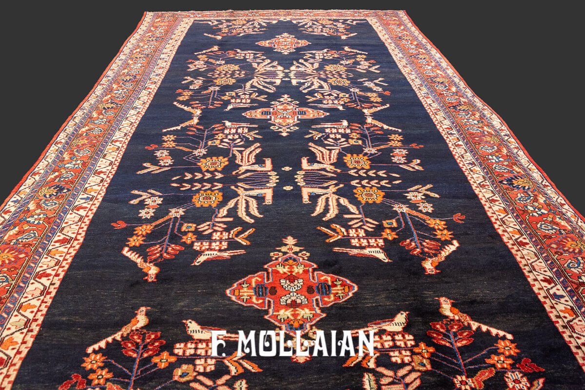 Very Large Antique Hand-Knotted Hamedan Carpet n°:253569